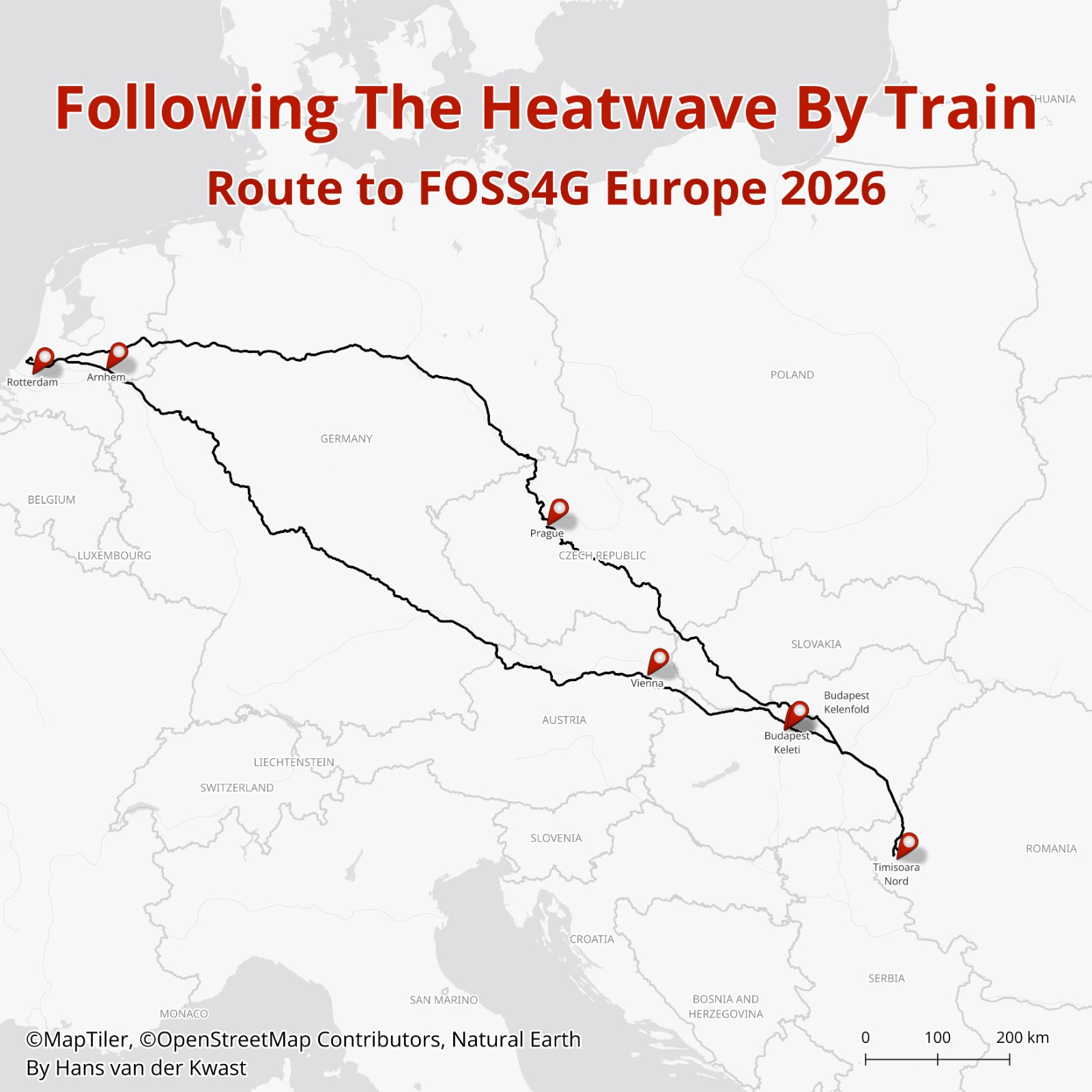 Trip from Rotterdam to Timișoara